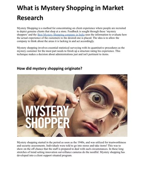 mystery shopping in research.